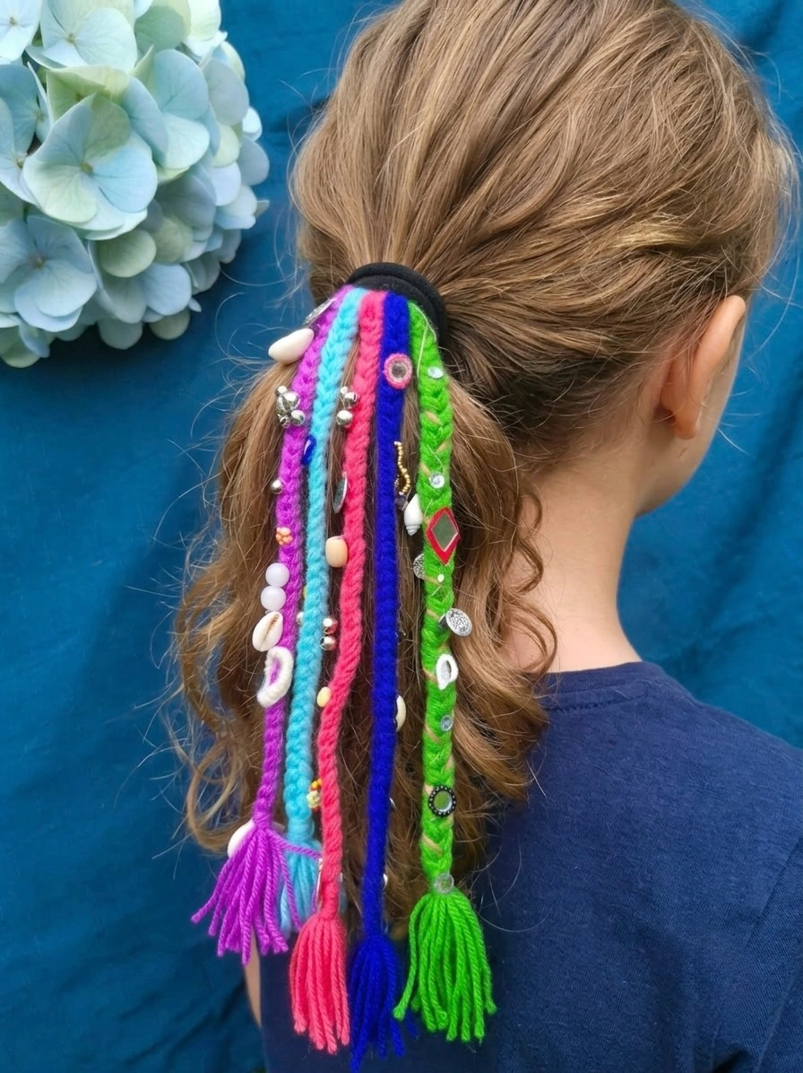 Multicolour Handmade Tassel Hair Accessory