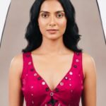Magenta Mirror Work Blouse