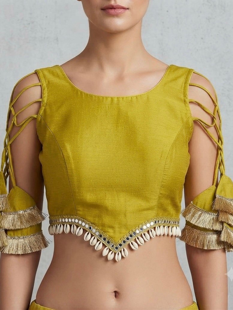 Yellow Embellished Blouse